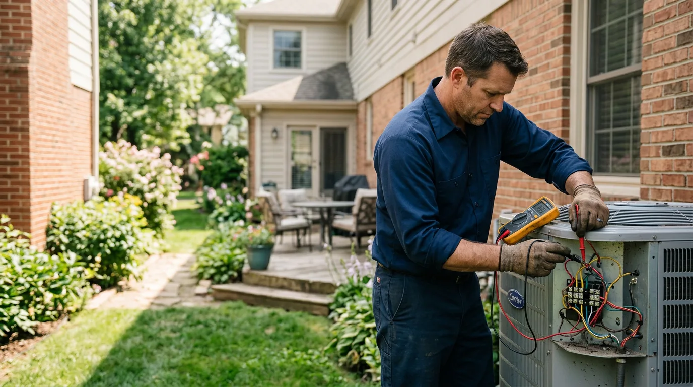 HVAC technician working near Vevay, IN